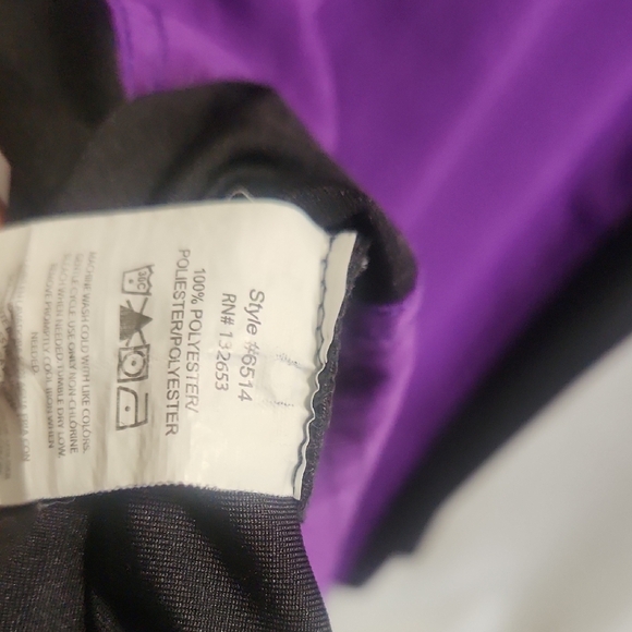 WonderWink Purple and Black Short Sleeve Top - Picture 5 of 6